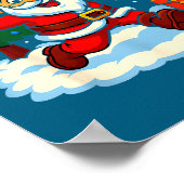 Santa Volleyball Playing Srt Christmas Tree Xmas P Poster (Hoek)