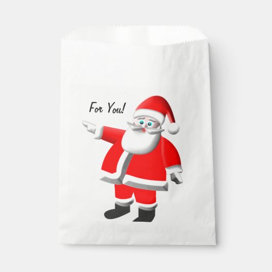Santa "Voor jou!" TrebBag Bedankzakje (Voorkant)