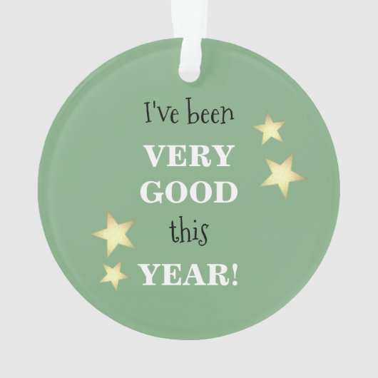 Santa voor Kerstmis, stop hier alsjeblieft groen Ornament (achterkant)