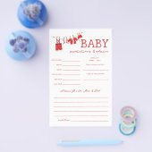 Santa Voorspellingen & Advies Baby shower spel Flyer (Enkel)