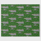 Santa Vrachtwagen en Paard Trailer Kerstmis Cadeaupapier (Vlak)