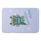 Santa vrachtwagen voorzijde uitzicht Vrolijk kerst Badmat (Voorkant)