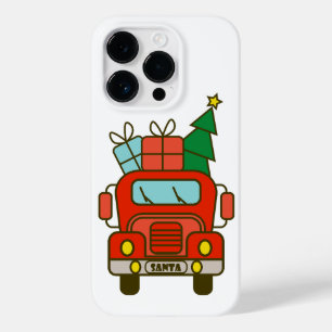 Santa vrachtwagen voorzijde uitzicht Vrolijk kerst Case-Mate iPhone 14 Pro Hoesje