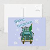 Santa vrachtwagen voorzijde uitzicht Vrolijk kerst Feestdagenkaart (Voorkant / Achterkant)