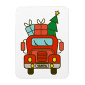 Santa vrachtwagen voorzijde uitzicht Vrolijk kerst Magneet (Verticaal)