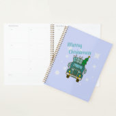 Santa vrachtwagen voorzijde uitzicht Vrolijk kerst Planner (Display)