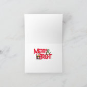 Santa Vrolijk en Bright Christmas Kaart (Binnen)