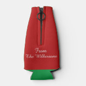 Santa Vrolijk Kerstmis Fles Cooler (Achterkant)