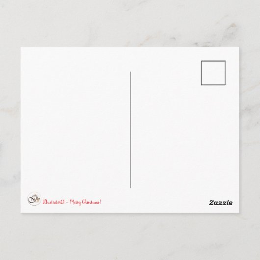 Santa VS Krampus Briefkaart (Achterkant)