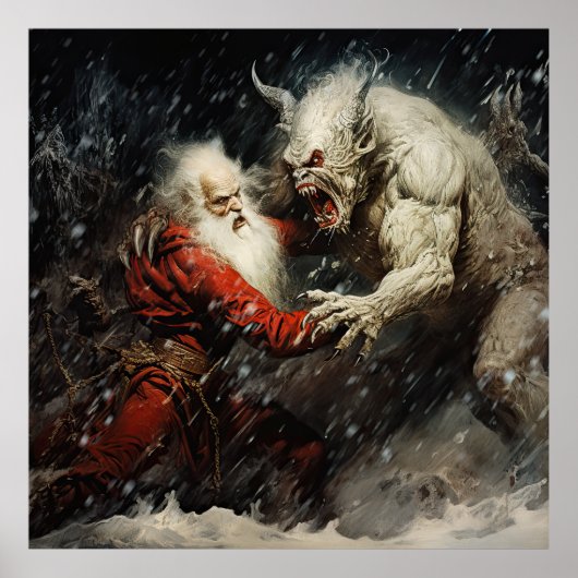 Santa VS Krampus Poster (Voorkant)