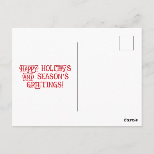 Santa vs Snowmen Flat Greeting Card Briefkaart (Achterkant)