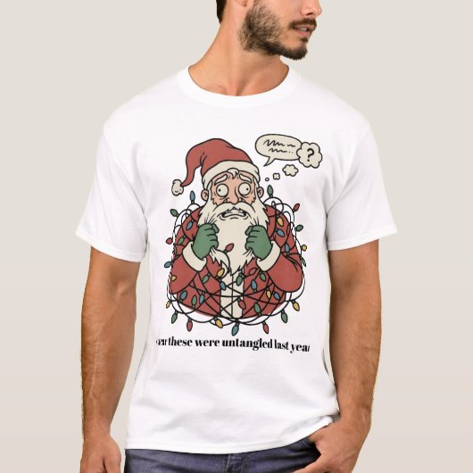 Santa vs. The Lights – Holiday Breakdown Tee T-shirt (Voorkant)