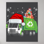 Santa vuilniswagen met kerst familie wedstrijd poster (Voorkant)