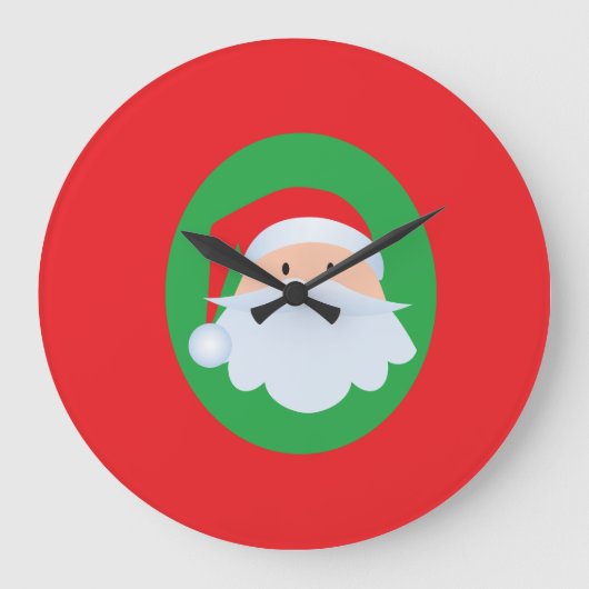 Santa Wall-klok Grote Klok (Voorkant)