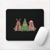 Santa Walrus Christmas Tree Walrus Lover Animal Xm Muismat (Met muis)