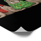 Santa Walrus Christmas Tree Walrus Lover Animal Xm Poster (Hoek)