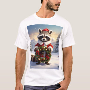 Santa Wasbeer – Winterkrans in een Magisch Bos T-shirt