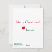 Santa Waterverf Flat Holiday Kaart (Achterkant)