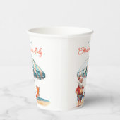 Santa Waterverf Kerstmis in juli Zomerfeest Papieren Bekers (Rechts)