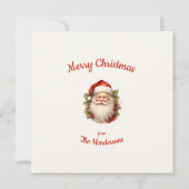  Santa Waterverf Kerstmis Kaart (Achterkant)