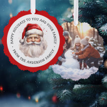 Santa waterverf prettige feestdagen schilderij en 