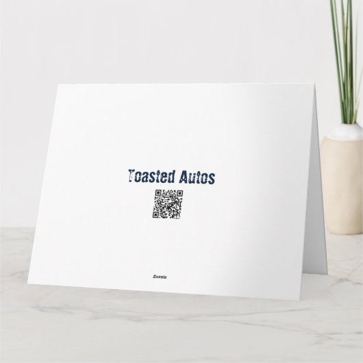 Santa Waving Driving Old 1941 Rusty Hotrod Coupe Kaart (Achterkant)