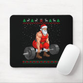 Santa Weightlifting Christmas Deadlift Gym Ugly Sw Muismat (Met muis)