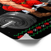 Santa Weightlifting Christmas Deadlift Gym Ugly Sw Poster (Hoek)