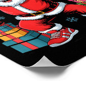 Santa Weightlifting Fitness Gym Training Christmas Poster (Hoek)