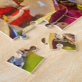 santa wereldbollen puzzel legpuzzel (Zijkant)