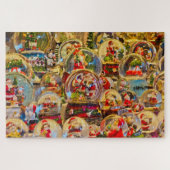 santa wereldbollen puzzel legpuzzel (Horizontaal)