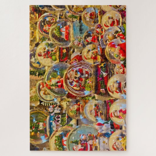 santa wereldbollen puzzel legpuzzel (Verticaal)