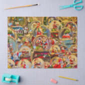 santa wereldbollen tissuepapier (Craft)