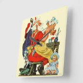 Santa-werk Vierkante Klok (Hoek)