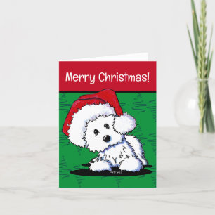 Santa Westie Christmas Feestdagen Kaart