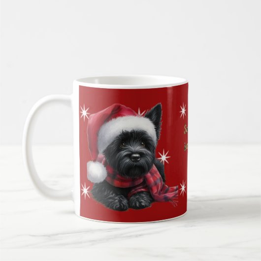 Santa Westie Christmas Mok (Links)