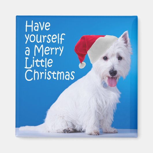 Santa Westie Magnet (Voorkant)