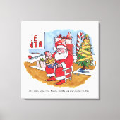 Santa Wet canvas print (Voorkant)