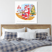 Santa Wet canvas print (Insitu (Slaapkamer))