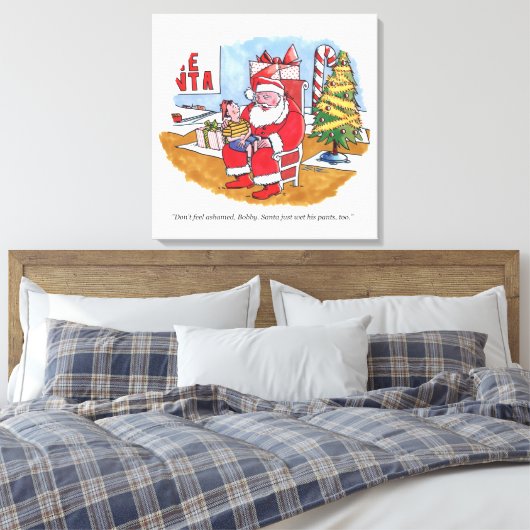 Santa Wet canvas print (Insitu (Slaapkamer))
