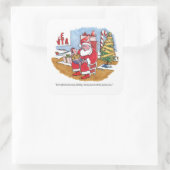 Santa Wet grote vierkante stickers (Tas)