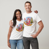 Santa Wet mannen wit T-shirt (Unisex)