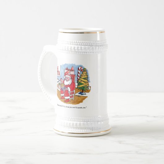 Santa Wet rechterstein Bierpul (Voorkant links)