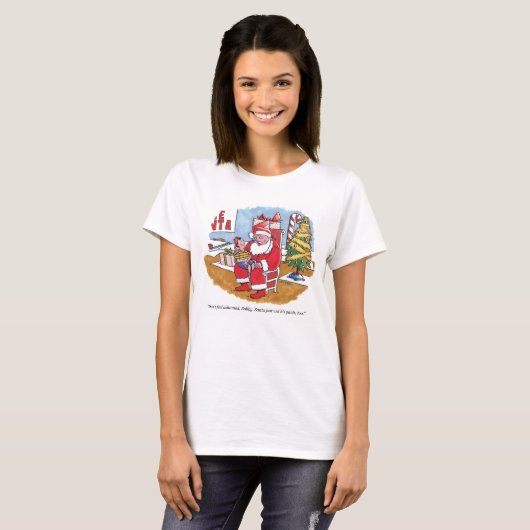 Santa Wet vrouwen wit T-shirt (Voorkant volledig)