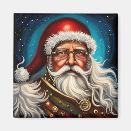 Santa Whimsical Kerstmis Steampunk Magneet
