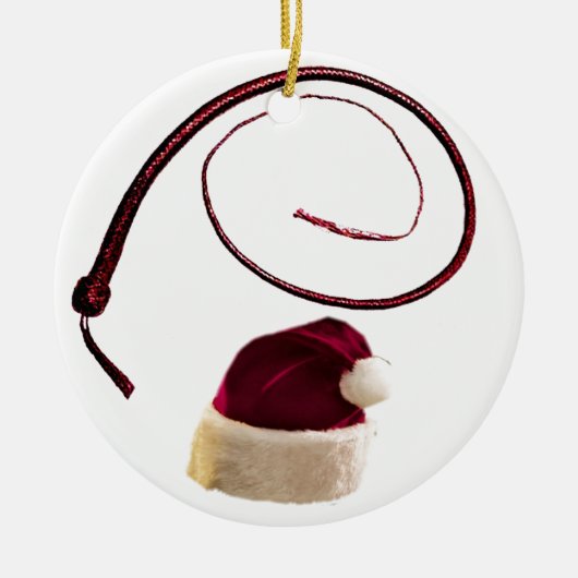 SANTA WHIP KERAMISCH ORNAMENT (Voorkant)