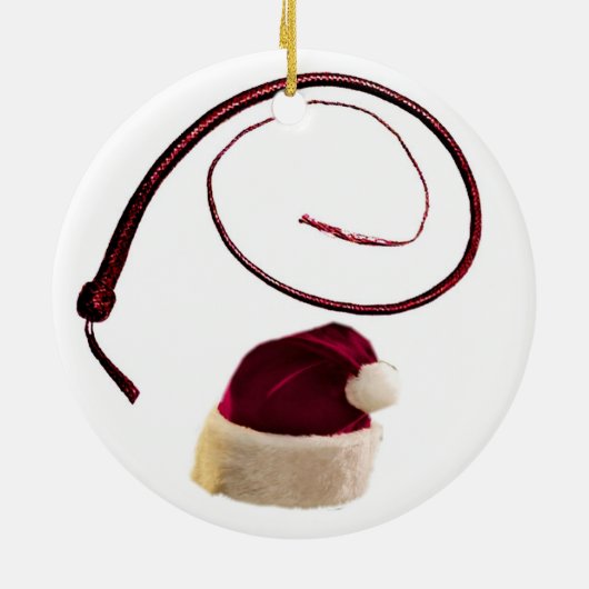 SANTA WHIP KERAMISCH ORNAMENT (Achterkant)