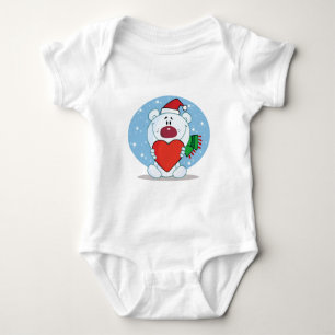 Santa White Beer met hart Romper