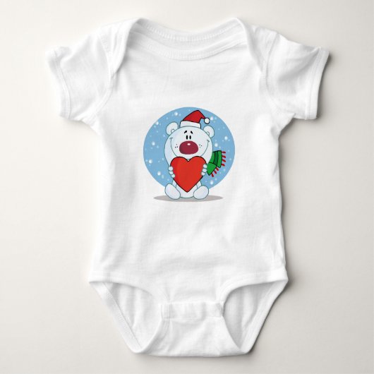 Santa White Beer met hart Romper (Voorkant)