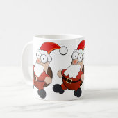 Santa White Coffee Mok (Voorkant links)